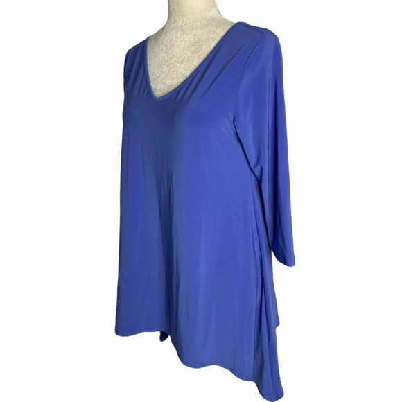 Kristin Crenshaw Handkerchief Hem Tunic Top 20PE - Picture 3 of 6
